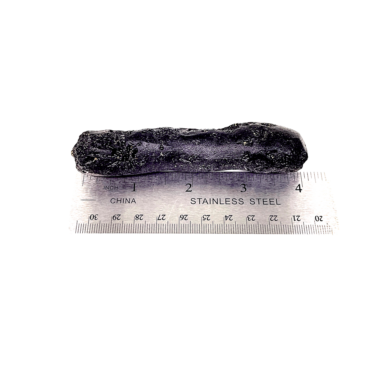 Tektite, Specimen, Black, China | 4.25x1.0x1.0, 85.5gr (#11F1067D)