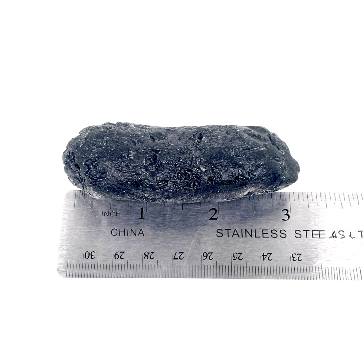 Tektite, Specimen, Black, China | 3.25x1.25x1, 87.8gr (#11F1067H)